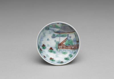 图片[3]-Saucer with wucai polychrome decoration, Ming dynasty, Chenghua reign (1465-1487)-China Archive